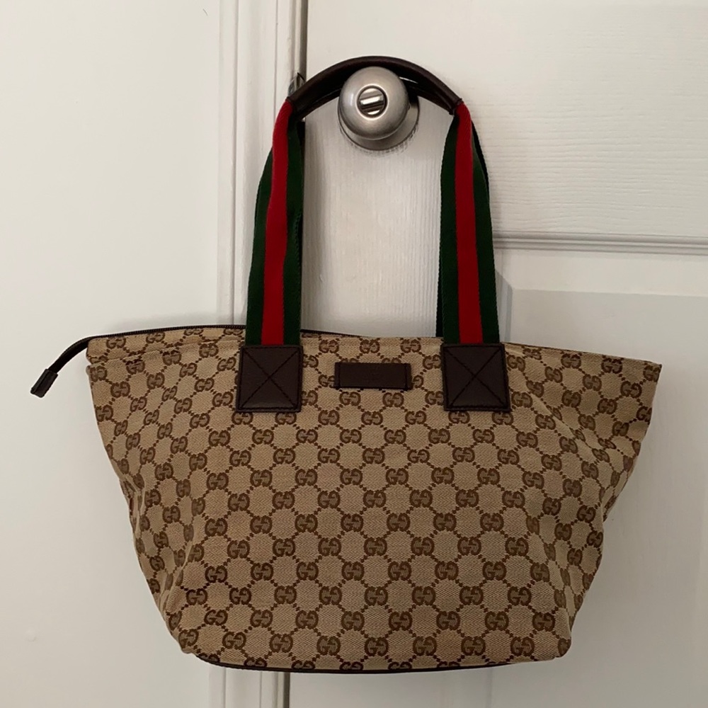 Auth Gucci Hand Bag  Browns Canvas